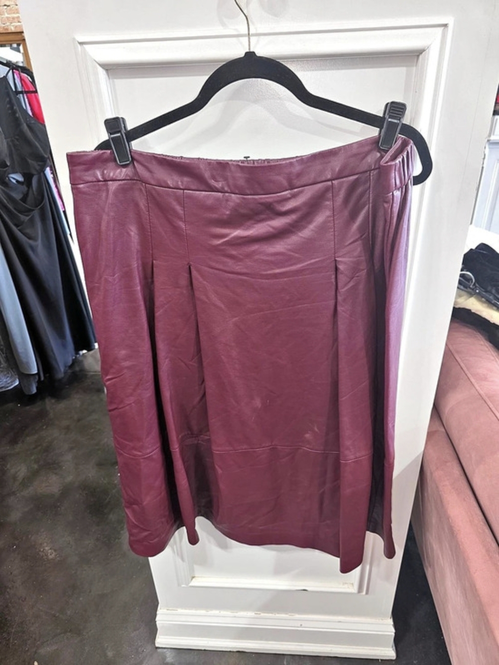ELOQUII Faux Leather Midi Skirt Size 16 Like New